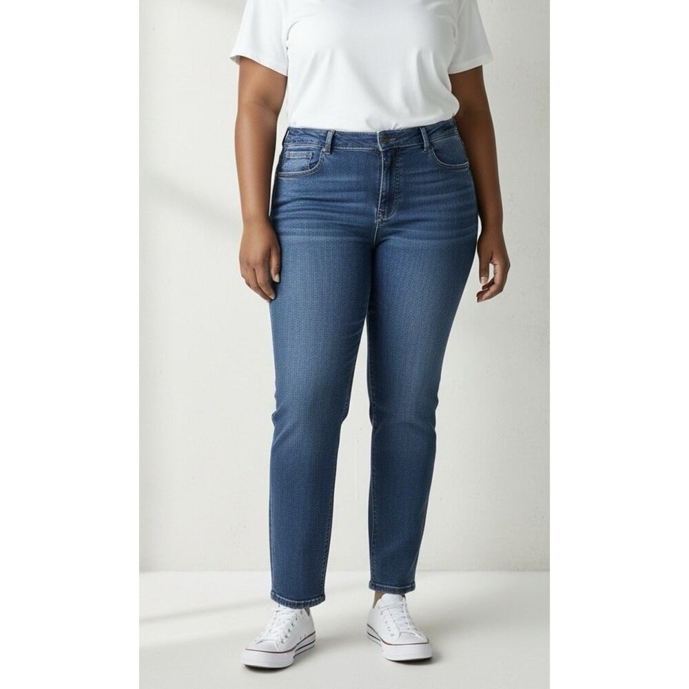 1822 Denim Adrianna Medium Wash Skinny Stretch Denim Jeans Women's size 16